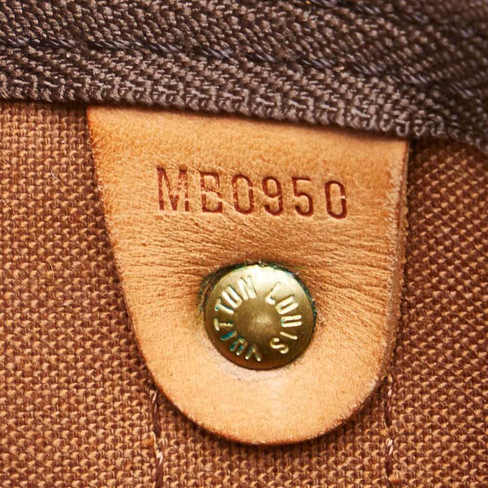 LOUIS VUITTON Authentic Brown Monogram Leather Keepall 50 Boston Bag - Picture 14 of 16